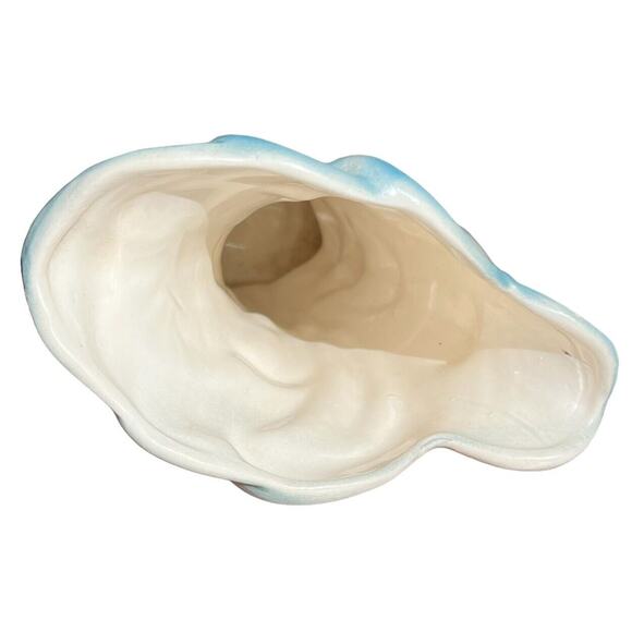 Vtg Swan Ceramic Vase Planter Blue Green White MCM Unsigned McCoy Pottery Retro - Picture 9 of 16